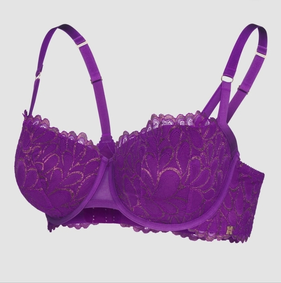 NWT Savage Not Sorry Lightly Lined Lace Balconette Bra 34DD - Picture 4 of 5